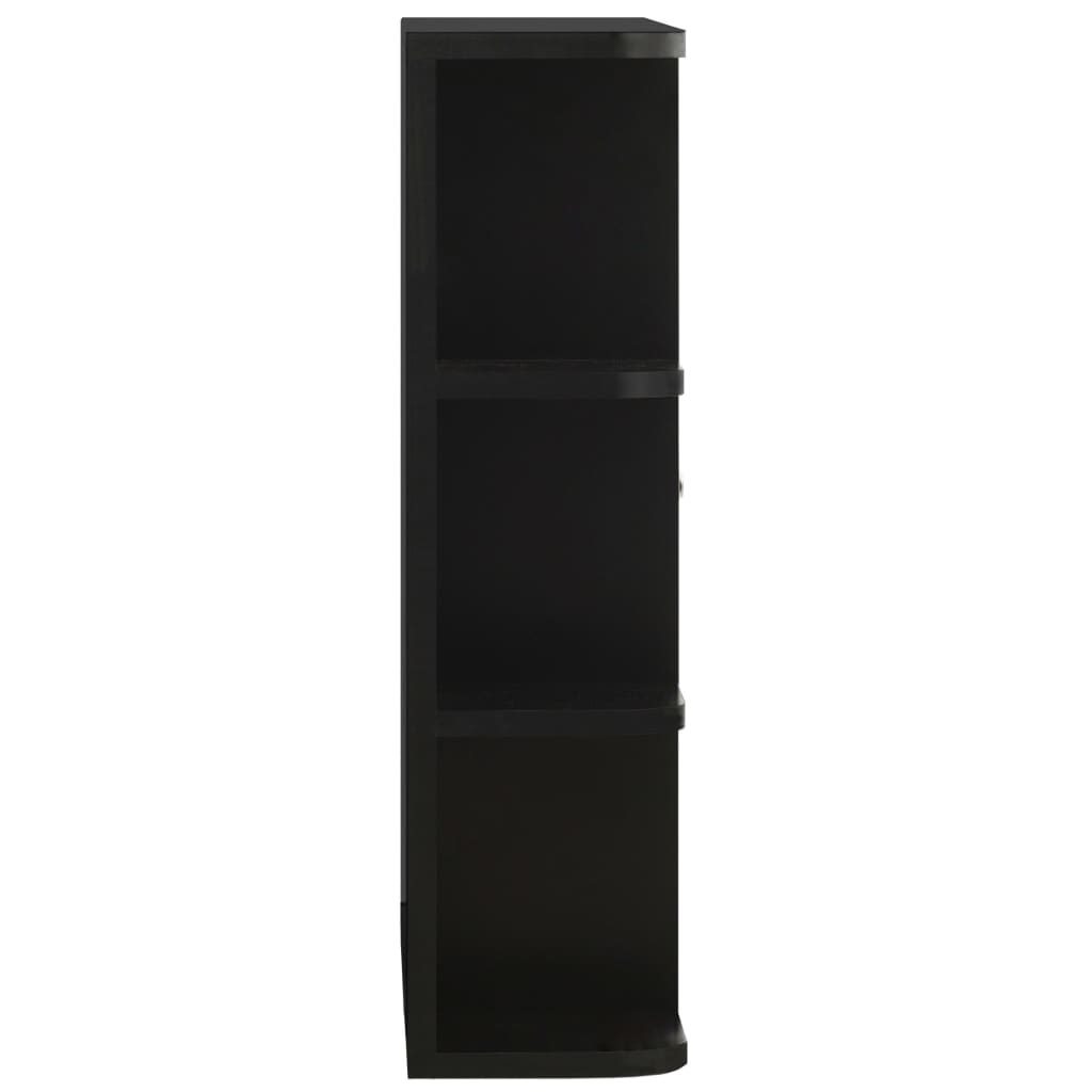 Bad-Spiegelschrank Schwarz 66x17x63 cm MDF