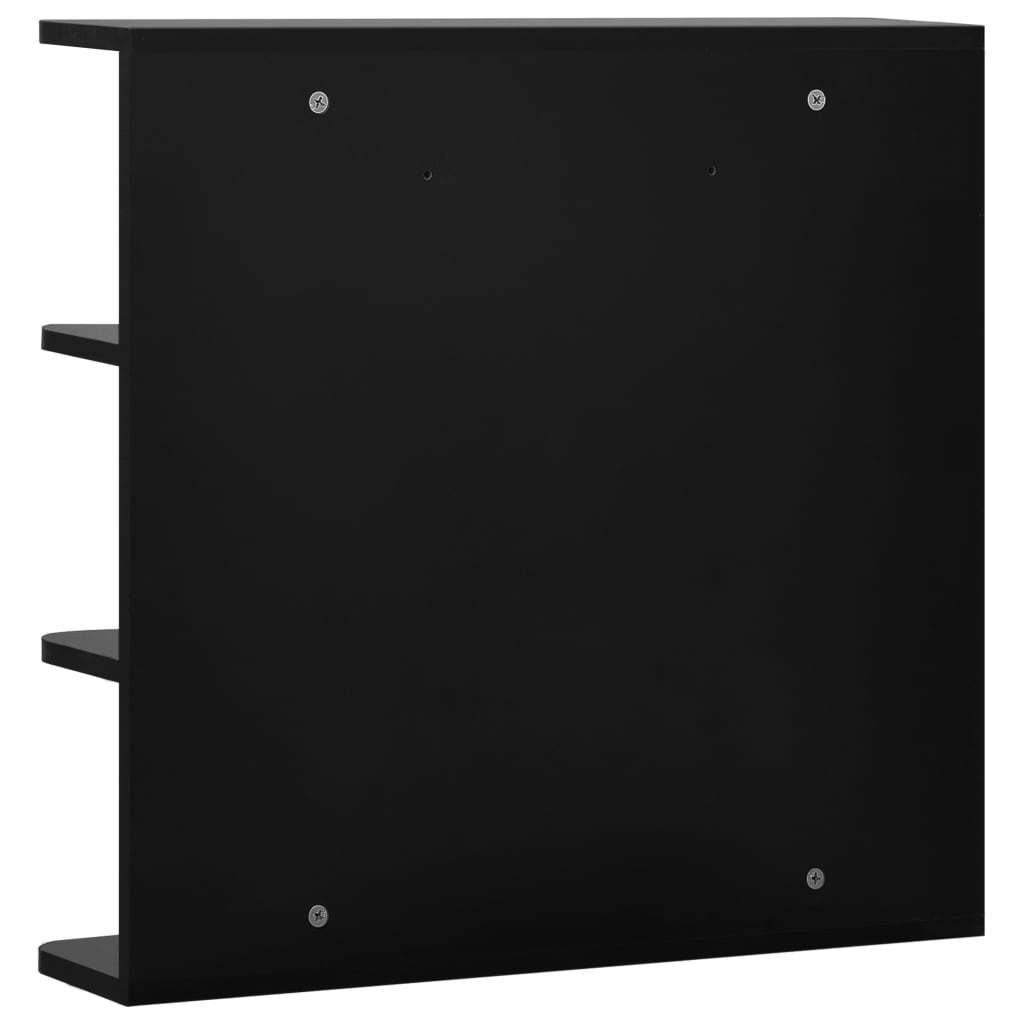 Bad-Spiegelschrank Schwarz 66x17x63 cm MDF