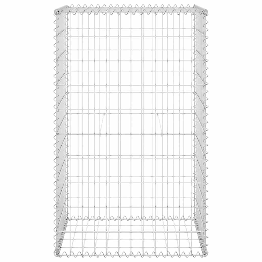 Gabionenwand mit Abdeckung Verzinkter Stahl 60x50x100 cm