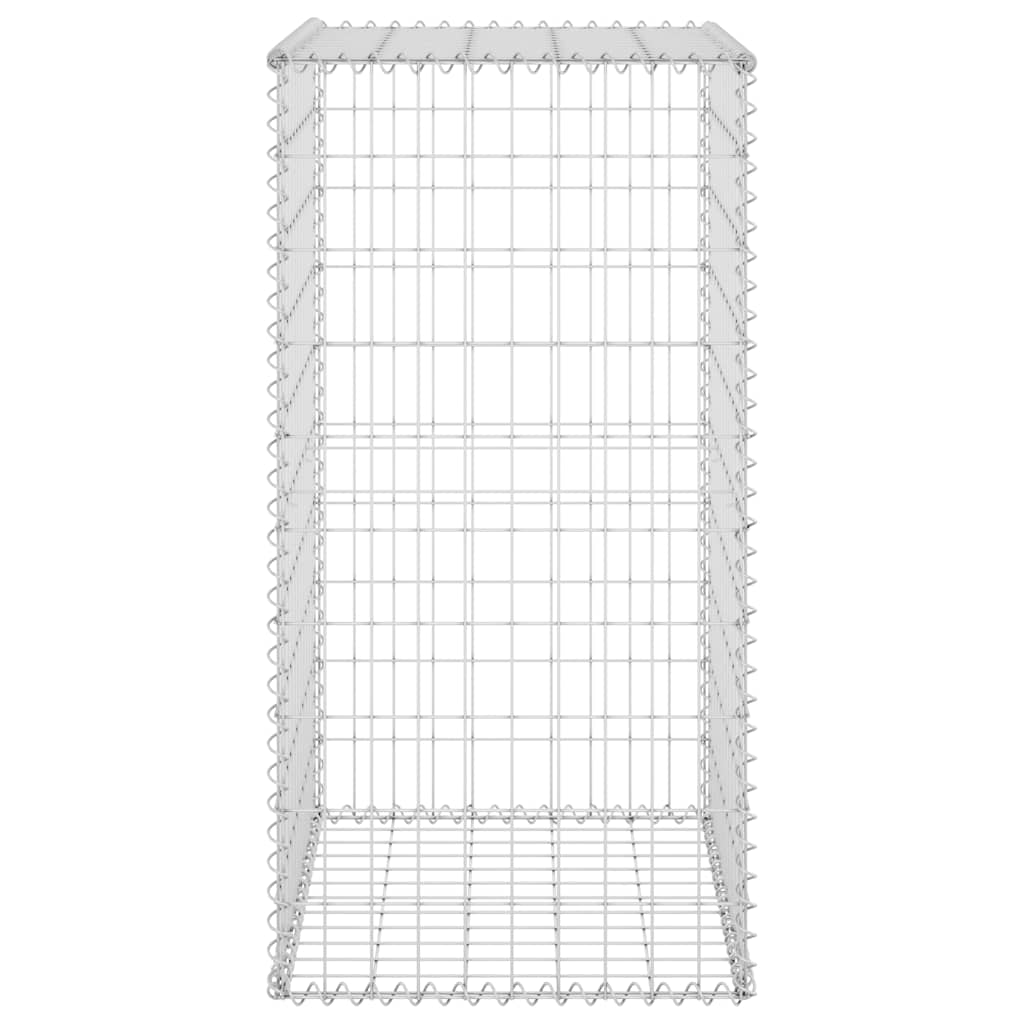 Gabionenwand mit Abdeckung Verzinkter Stahl 60x50x100 cm