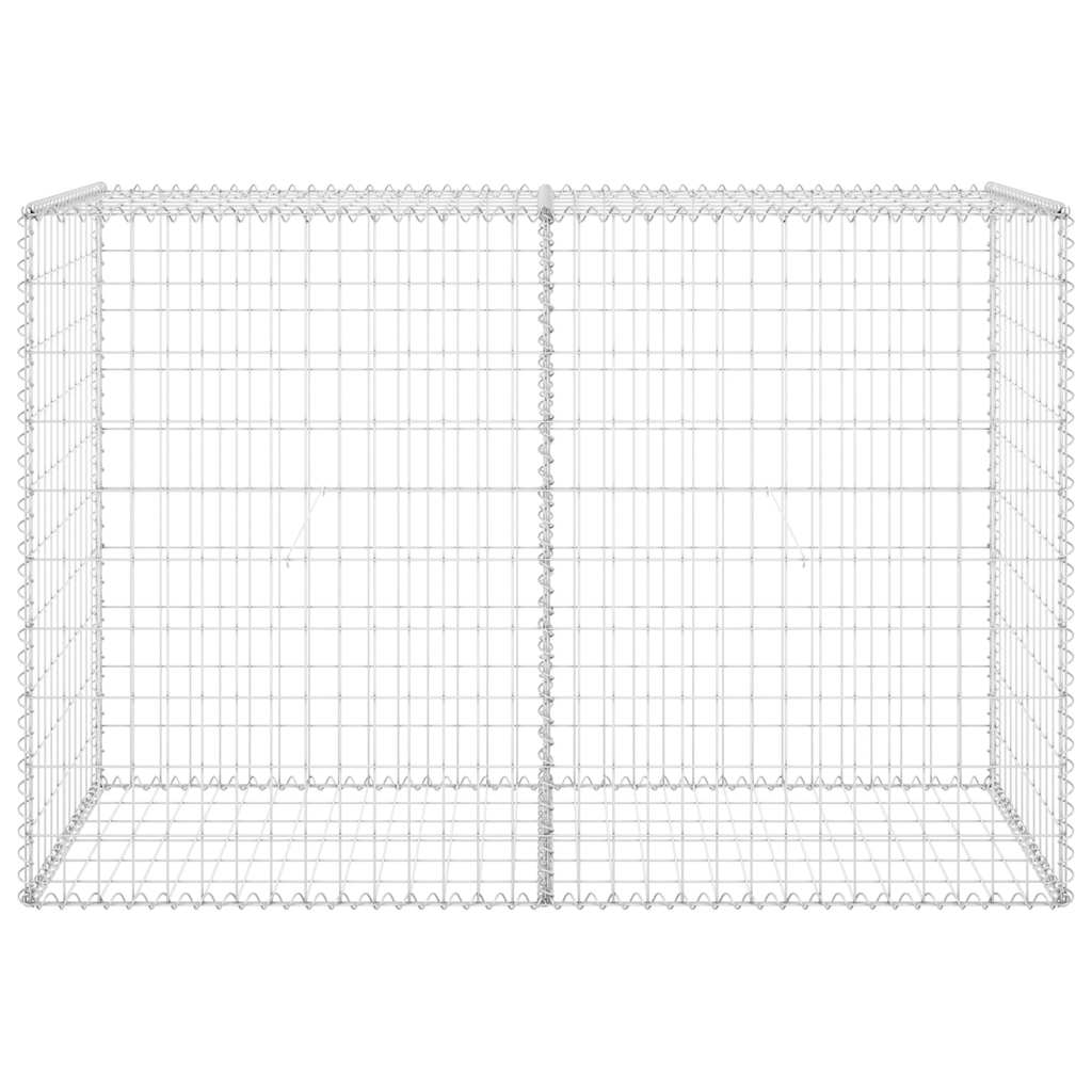 Gabionenwand mit Abdeckung Verzinkter Stahl 150x60x100 cm