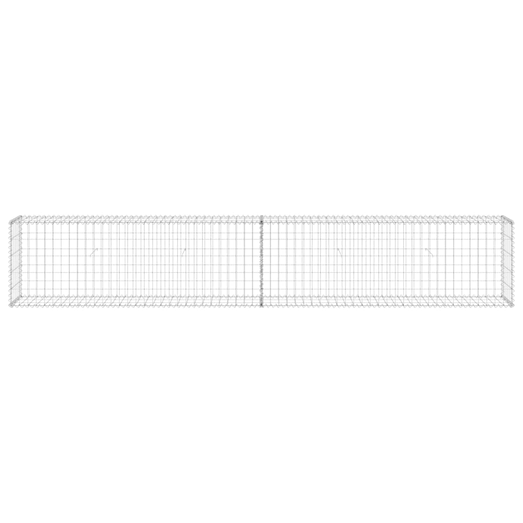 Gabionenwand mit Abdeckung Verzinkter Stahl 300x30x50 cm