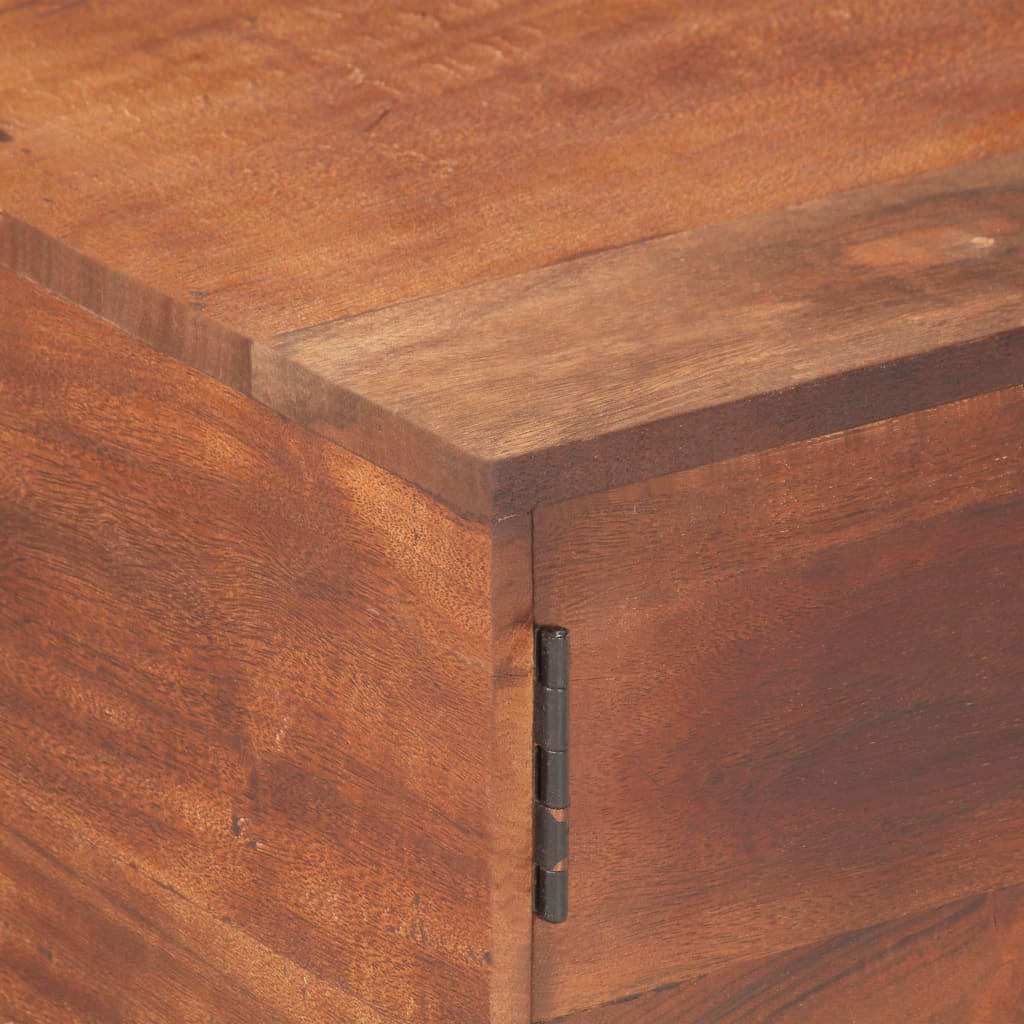 Table basse en bois d'acacia massif marron miel 67x67x45 cm