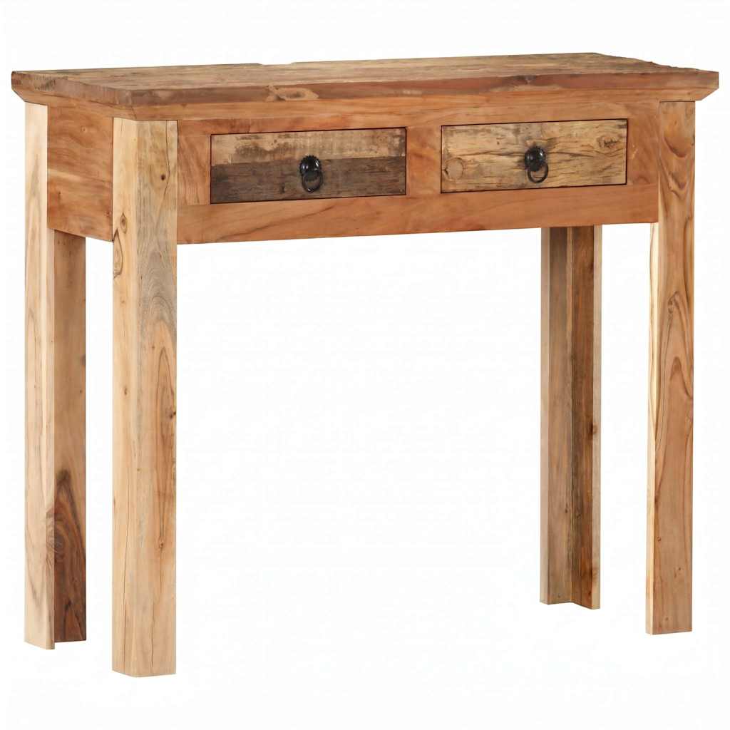 Konsolentisch 90,5x30x75 cm Akazie und Recyceltes Massivholz