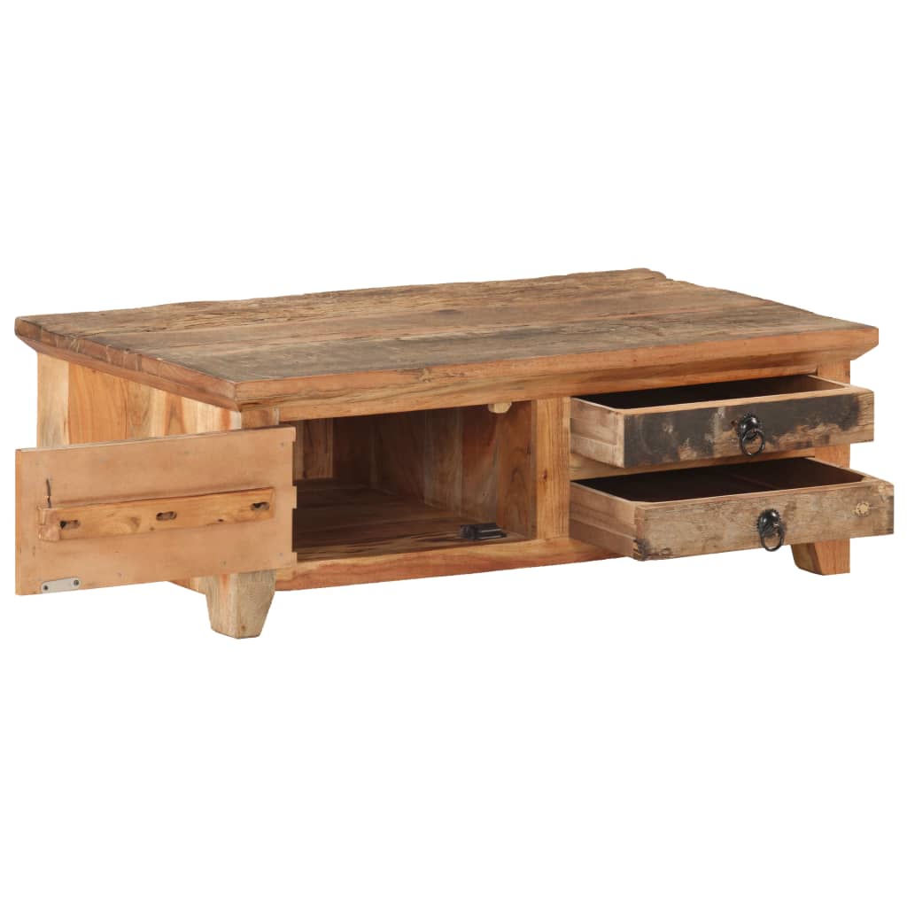 Table basse 90x50x31 cm Bois massif recyclé