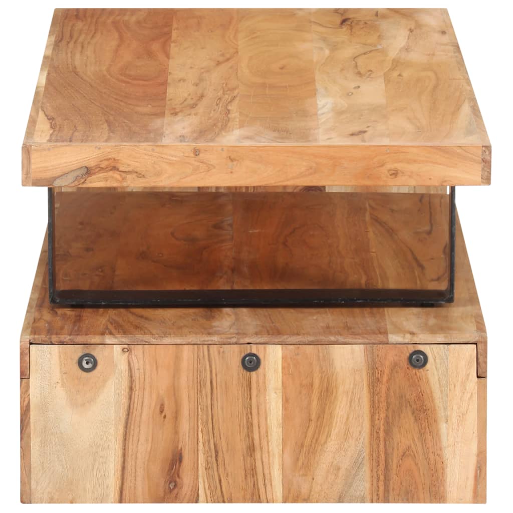 2-piece coffee table set made of solid acacia wood