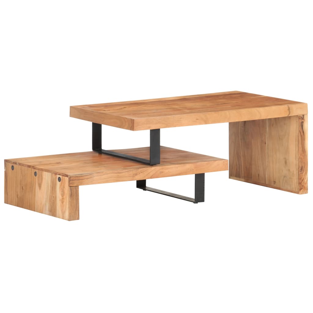 2-piece coffee table set made of solid acacia wood