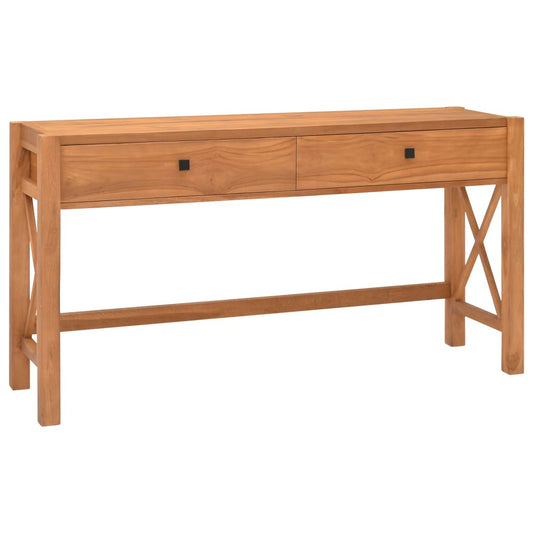 Bureau avec 2 tiroirs 140x40x75 cm en bois de teck