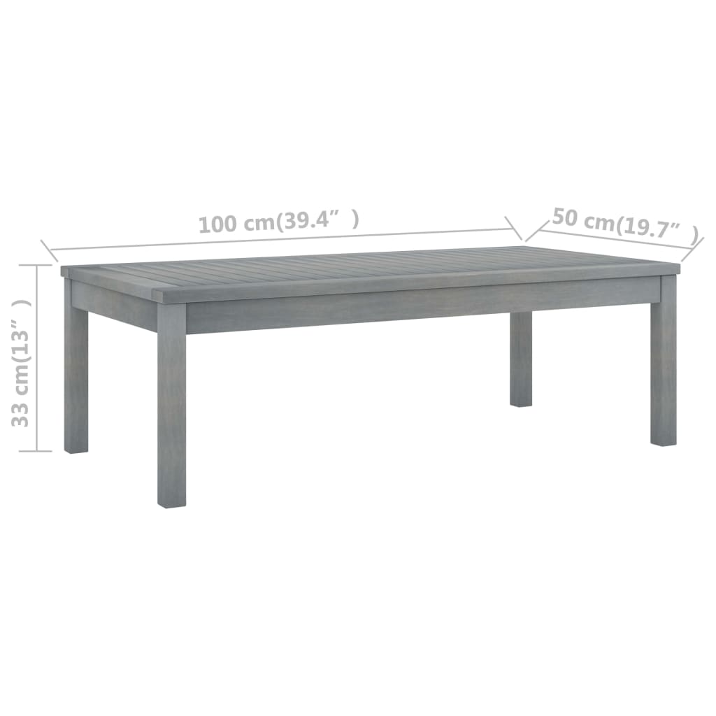4-tlg. Garten-Lounge-Set mit Auflagen Massivholz Akazie
