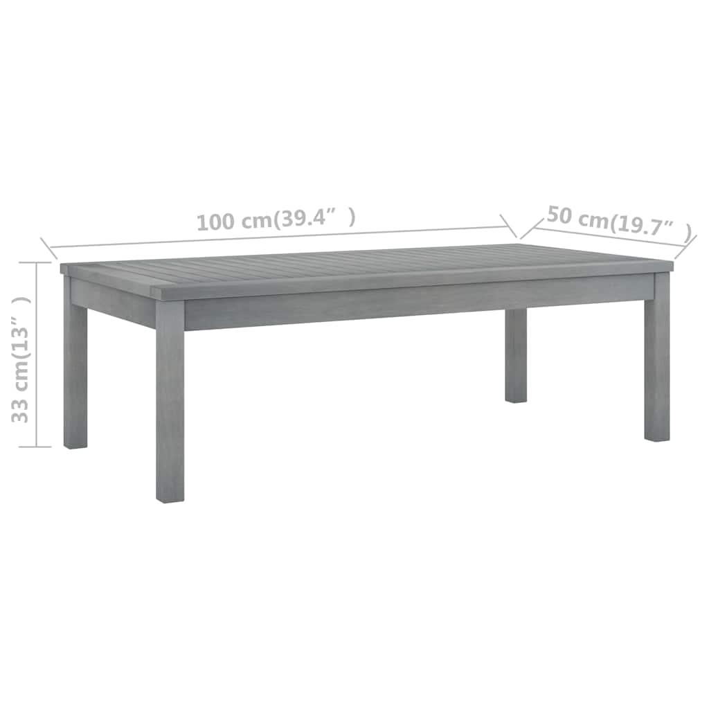 4-tlg. Garten-Lounge-Set mit Auflagen Massivholz Akazie