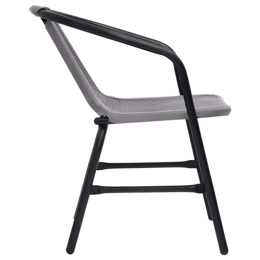 Gartenstühle 2 Stk. Kunststoff Rattan-Optik und Stahl 110 kg