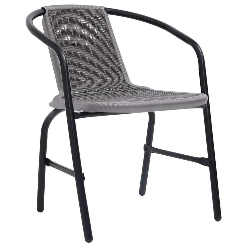 Gartenstühle 4 Stk. Kunststoff Rattan-Optik und Stahl 110 kg