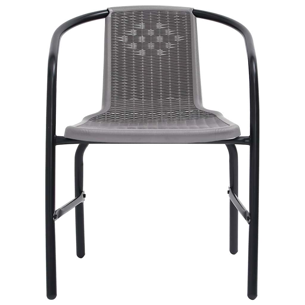 Gartenstühle 4 Stk. Kunststoff Rattan-Optik und Stahl 110 kg