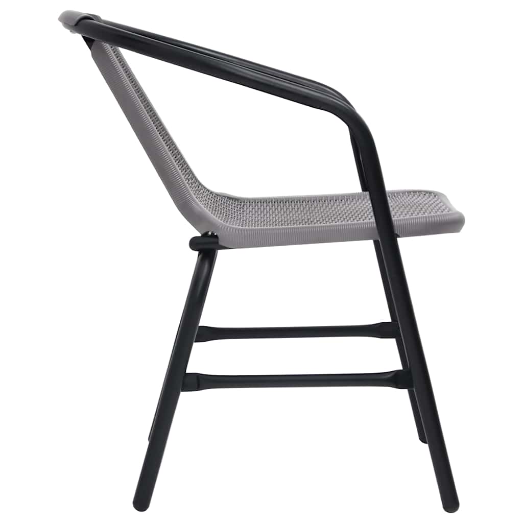Gartenstühle 4 Stk. Kunststoff Rattan-Optik und Stahl 110 kg