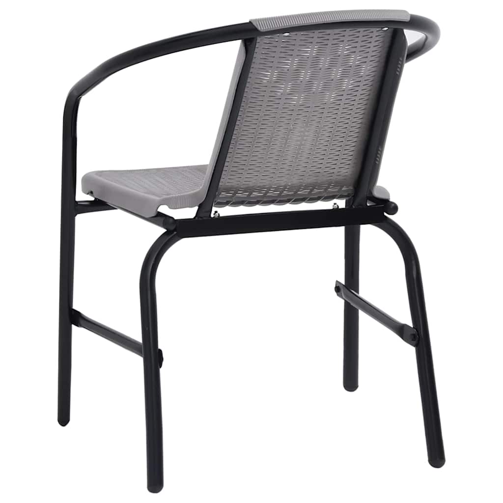 Gartenstühle 4 Stk. Kunststoff Rattan-Optik und Stahl 110 kg