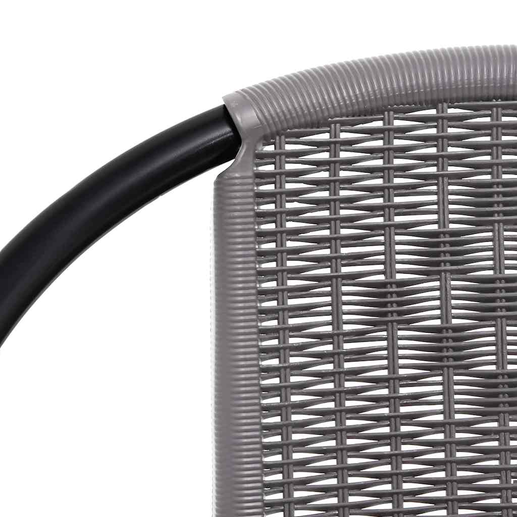 Gartenstühle 4 Stk. Kunststoff Rattan-Optik und Stahl 110 kg