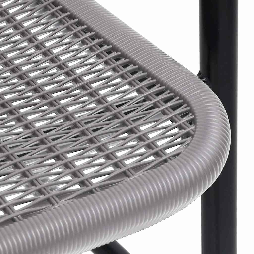 Gartenstühle 4 Stk. Kunststoff Rattan-Optik und Stahl 110 kg