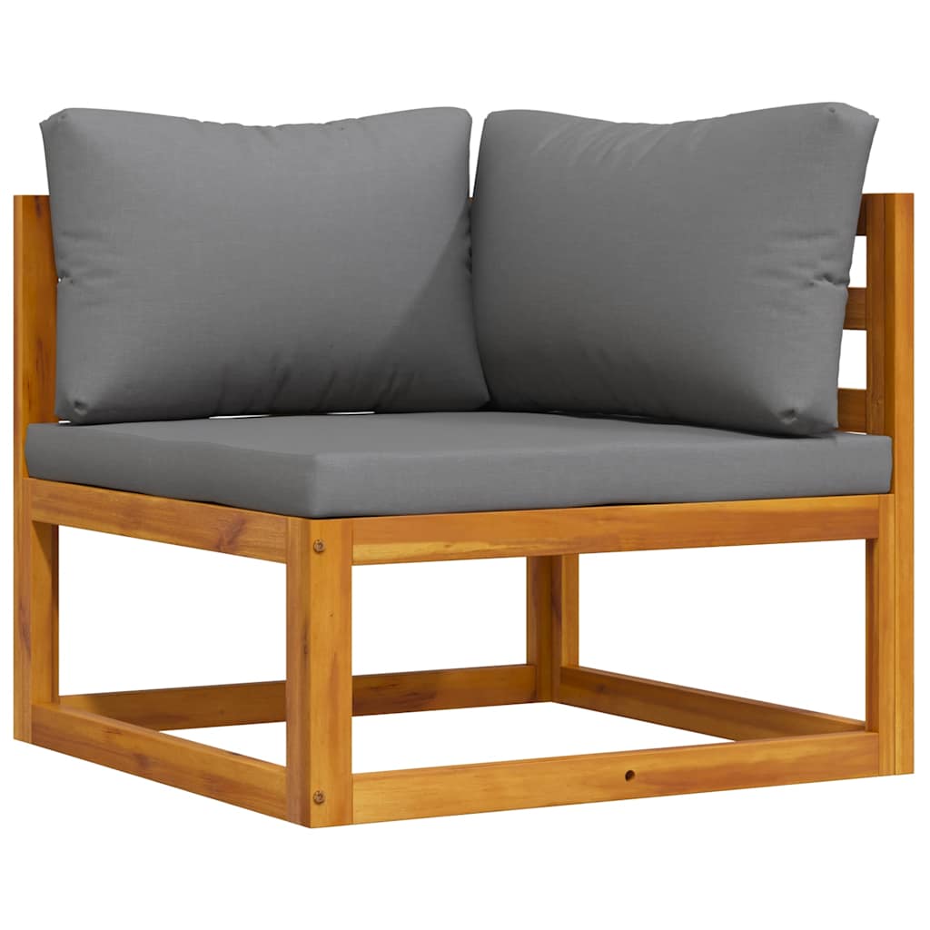 Modular-Ecksofas 2 Stk. mit Auflagen Dunkelgrau