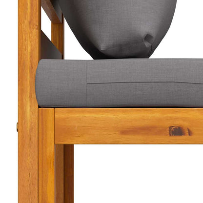 3-tlg. Garten-Lounge-Set mit Kissen Massivholz Akazie
