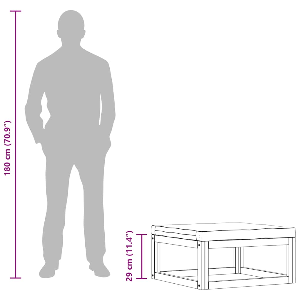 3-tlg. Garten-Lounge-Set mit Creme-Kissen Massivholz Akazie