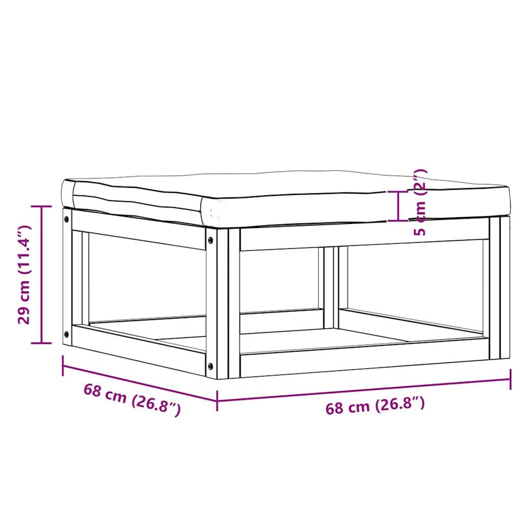3-tlg. Garten-Lounge-Set mit Creme-Kissen Massivholz Akazie