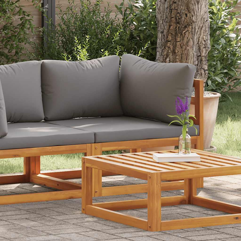 Modular-Ecksofa mit Dunkelgrauen Kissen Akazie Massivholz