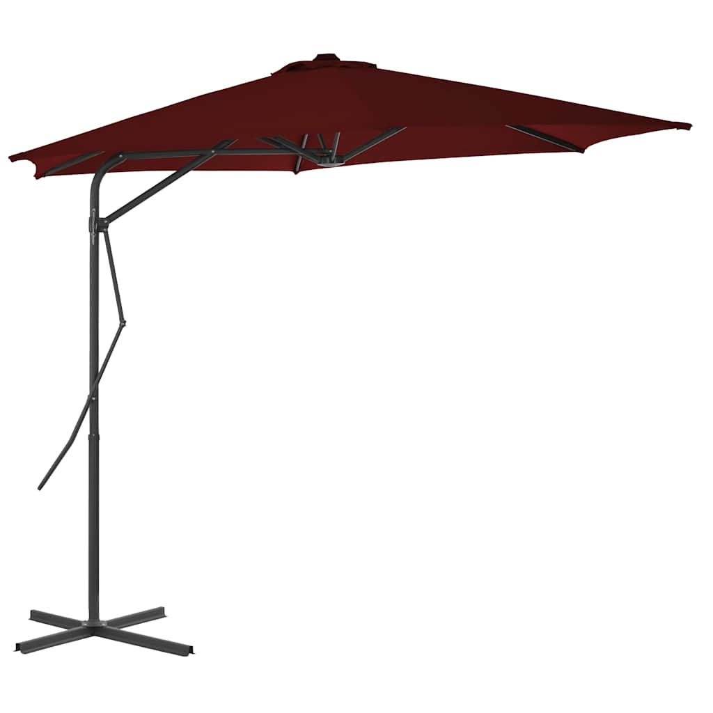 Sonnenschirm mit Stahl-Mast 300x230 cm Bordeauxrot