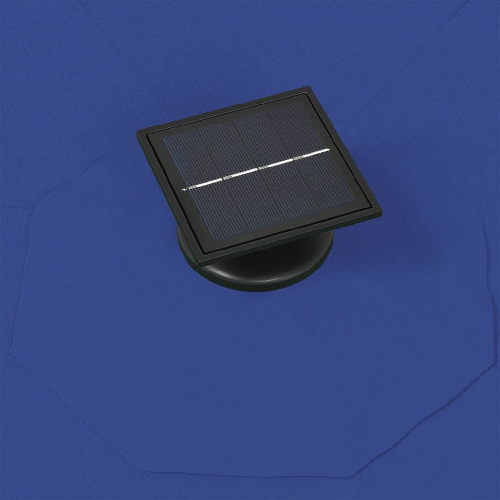 Sonnenschirm zur Wandmontage mit LEDs 300 cm Blau
