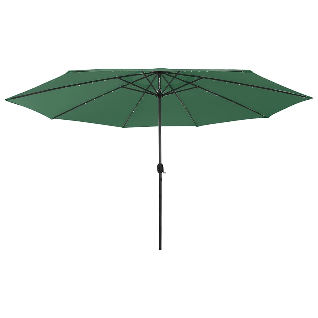 Sonnenschirm mit LED-Beleuchtung 400 cm Grün