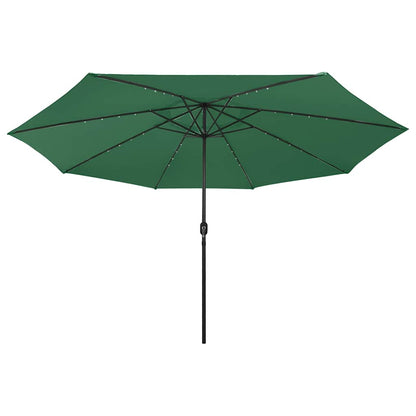 Sonnenschirm mit LED-Beleuchtung 400 cm Grün