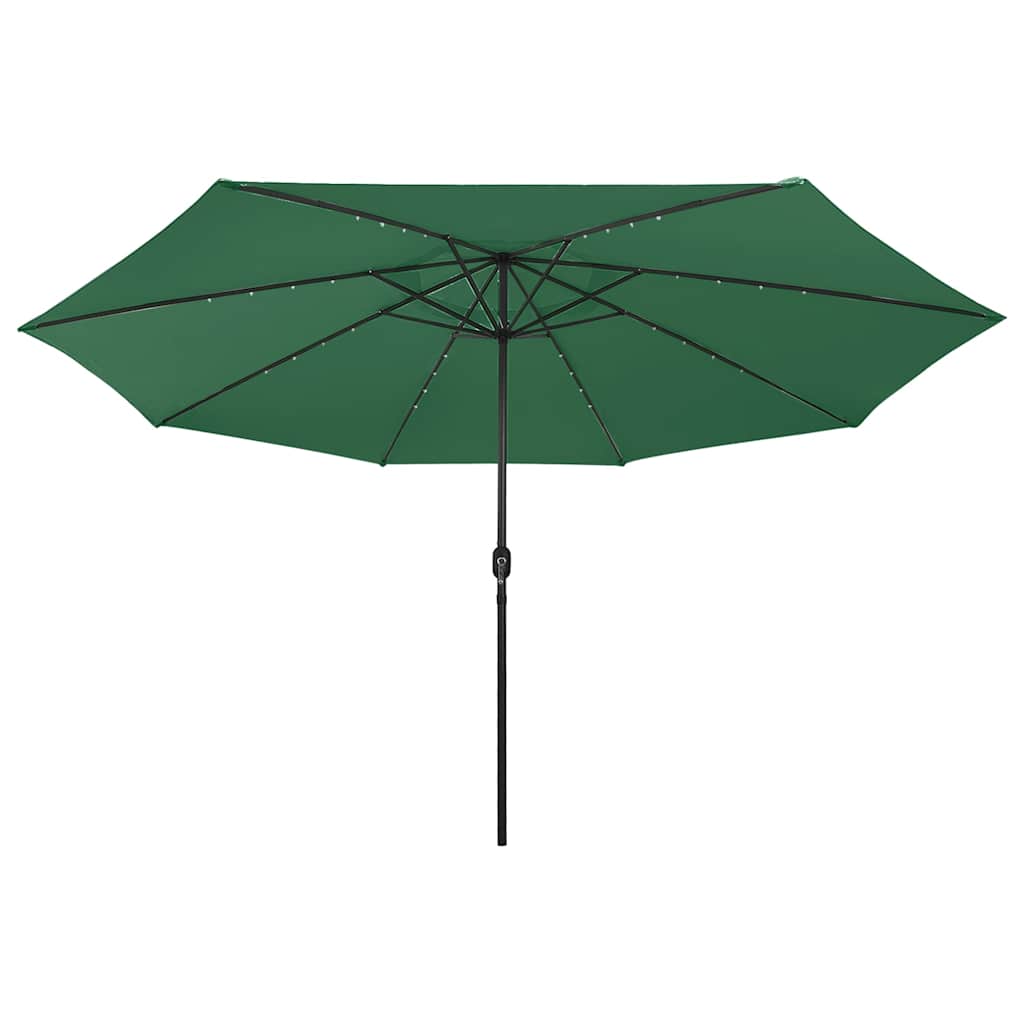 Sonnenschirm mit LED-Beleuchtung 400 cm Grün