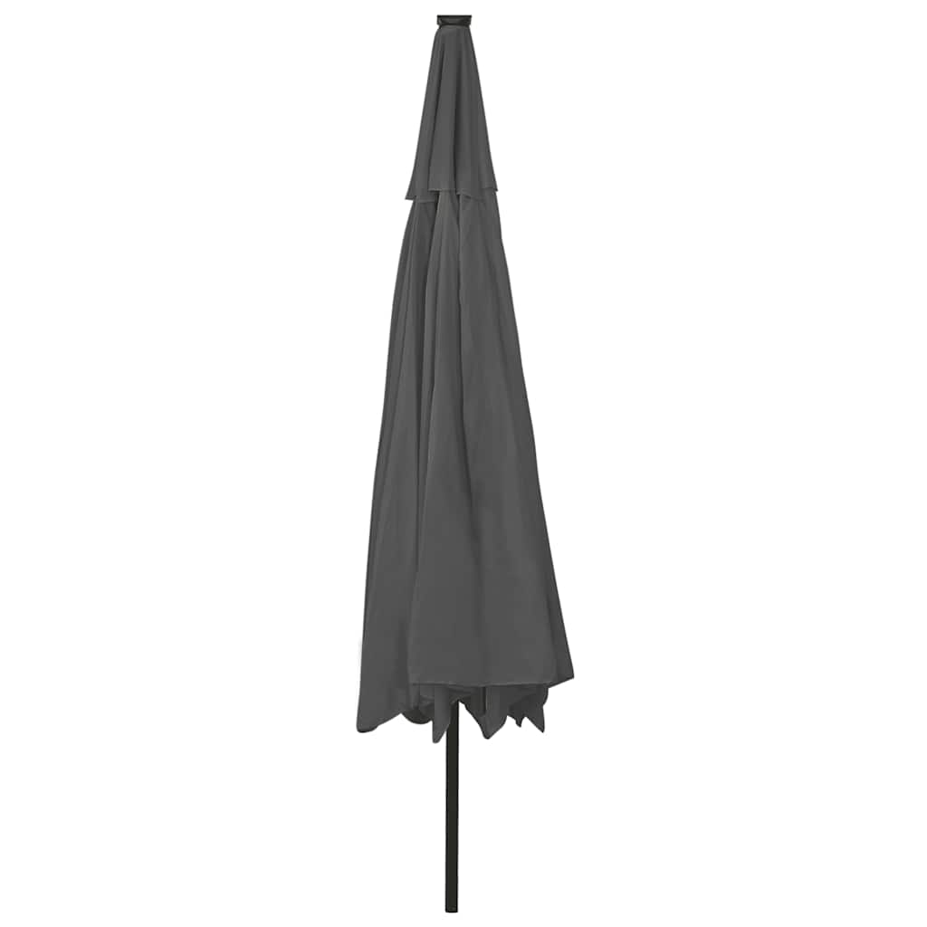 Sonnenschirm mit LED-Beleuchtung 400 cm Anthrazit