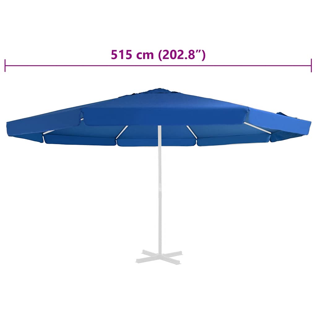 Ersatzbezug für Sonnenschirm Azurblau 515 cm
