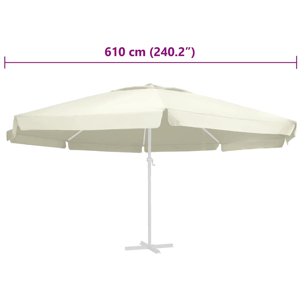 Ersatzbezug für Sonnenschirm Sandfarben 610 cm