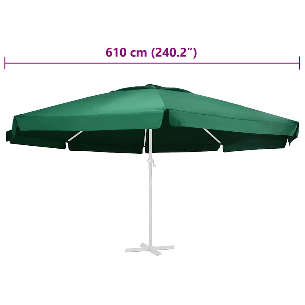 Ersatzbezug für Sonnenschirm Grün 610 cm