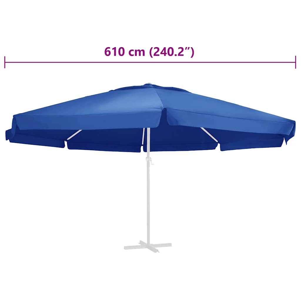 Ersatzbezug für Sonnenschirm Azurblau 610 cm
