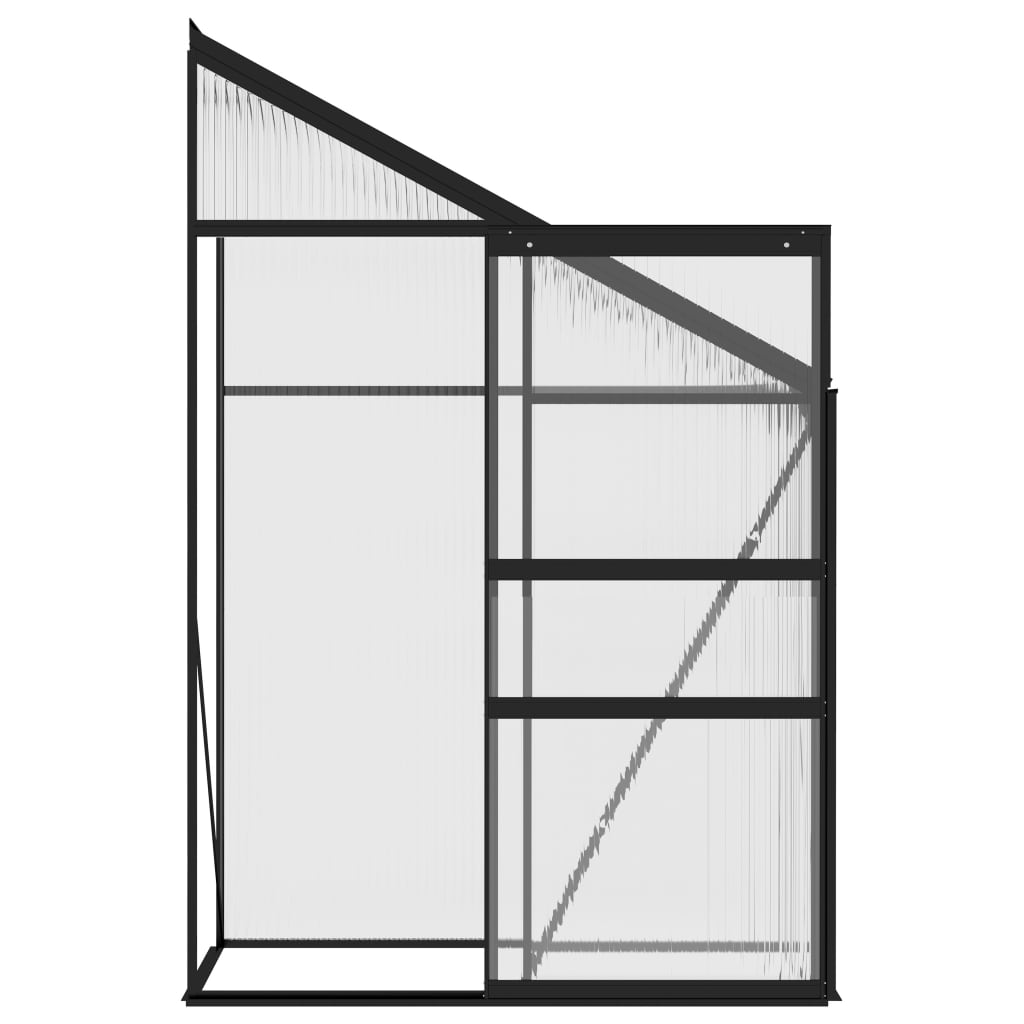 Gewächshaus Anthrazit Aluminium 1,38 m³