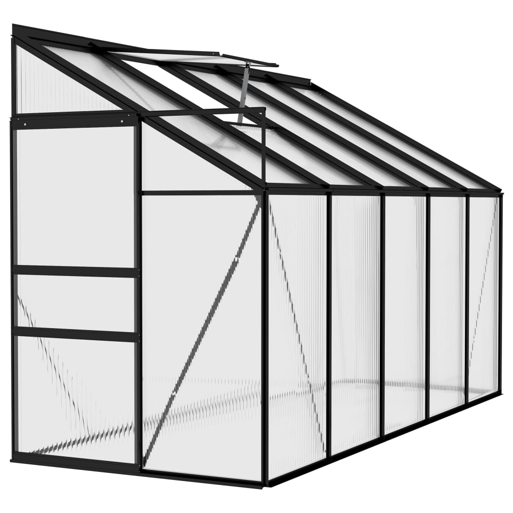 Gewächshaus Anthrazit Aluminium 6,23 m³