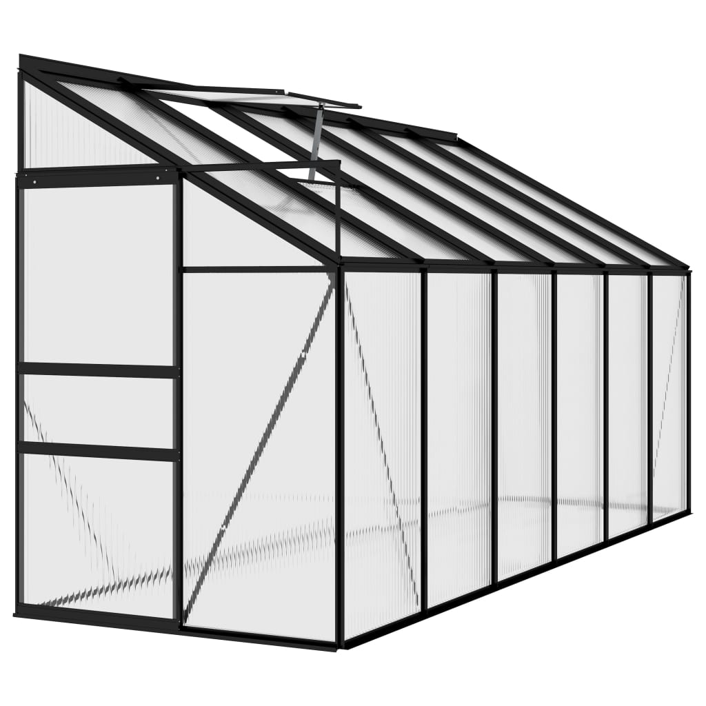 Gewächshaus Anthrazit Aluminium 7,44 m³