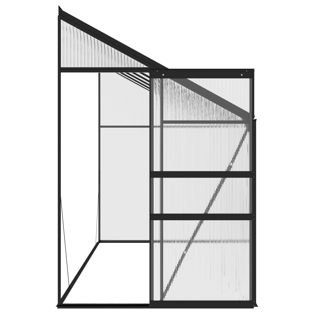 Gewächshaus Anthrazit Aluminium 7,44 m³