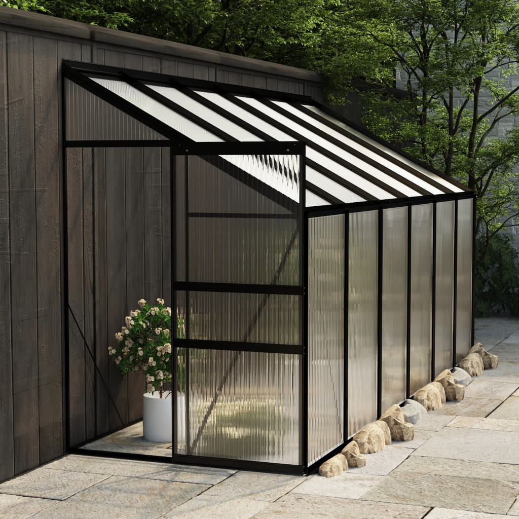 Gewächshaus Anthrazit Aluminium 7,44 m³