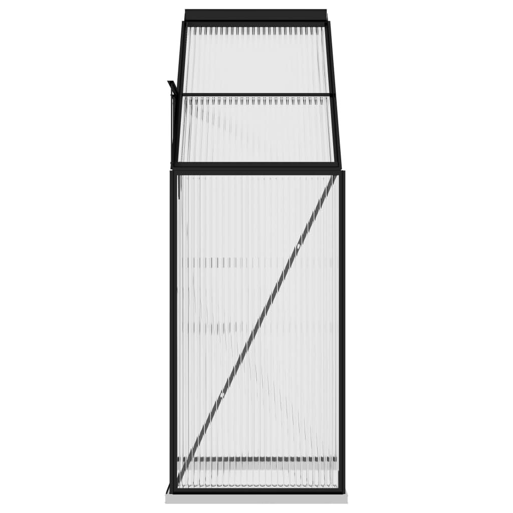 Anlehngewächshaus Anthrazit Aluminium 1,44 m³