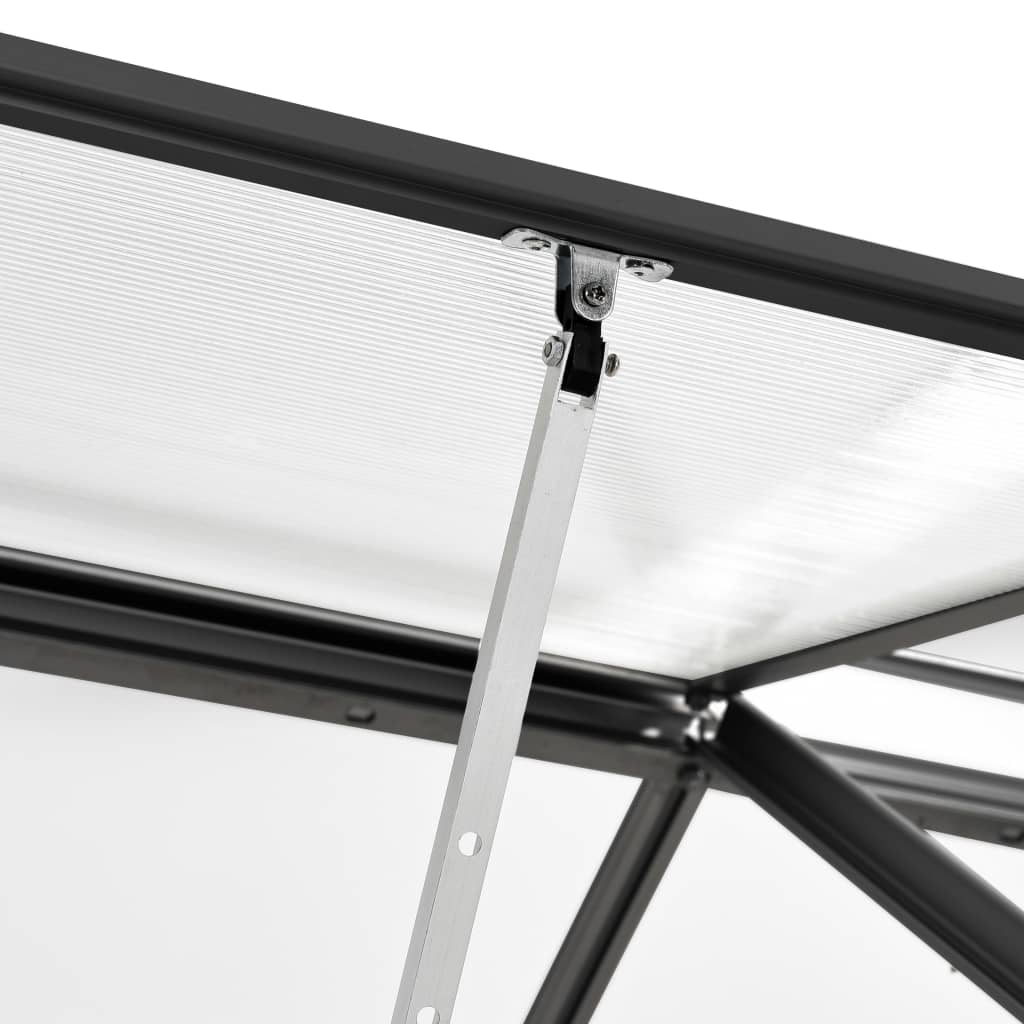 Anlehngewächshaus Anthrazit Aluminium 1,44 m³