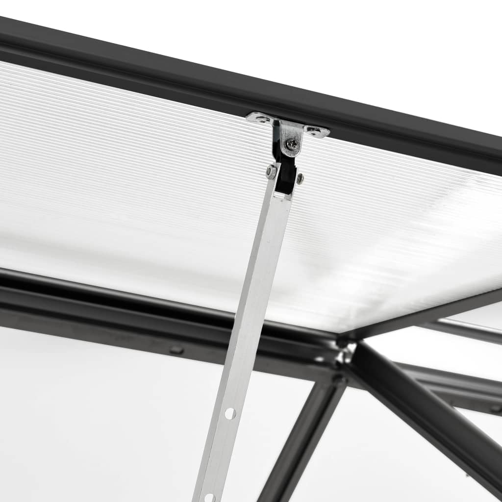 Anlehngewächshaus Anthrazit Aluminium 2,7 m³