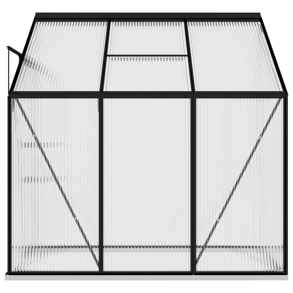 Anlehngewächshaus Anthrazit Aluminium 3,97 m³