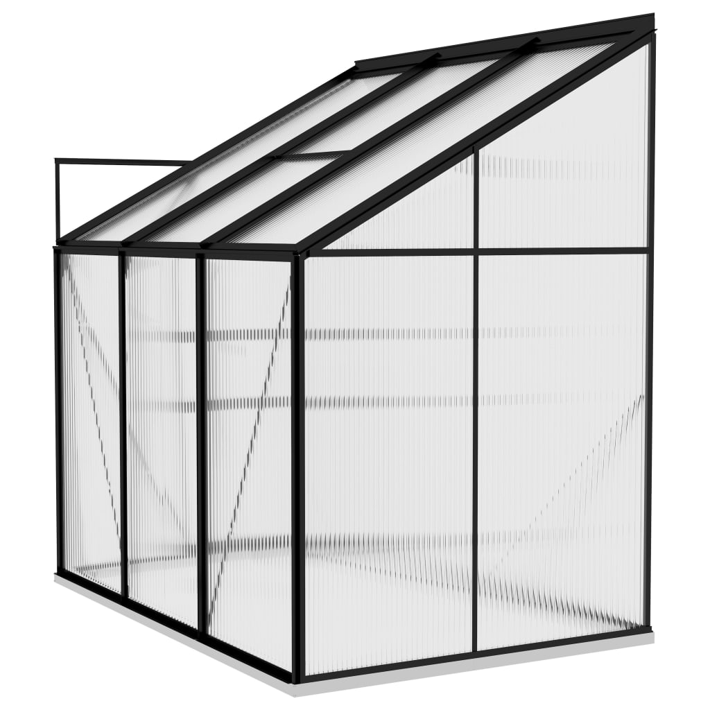 Anlehngewächshaus Anthrazit Aluminium 3,97 m³