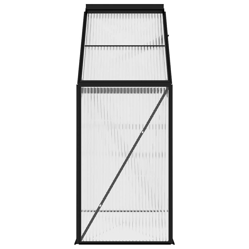 Anlehngewächshaus Anthrazit Aluminium 1,33 m²