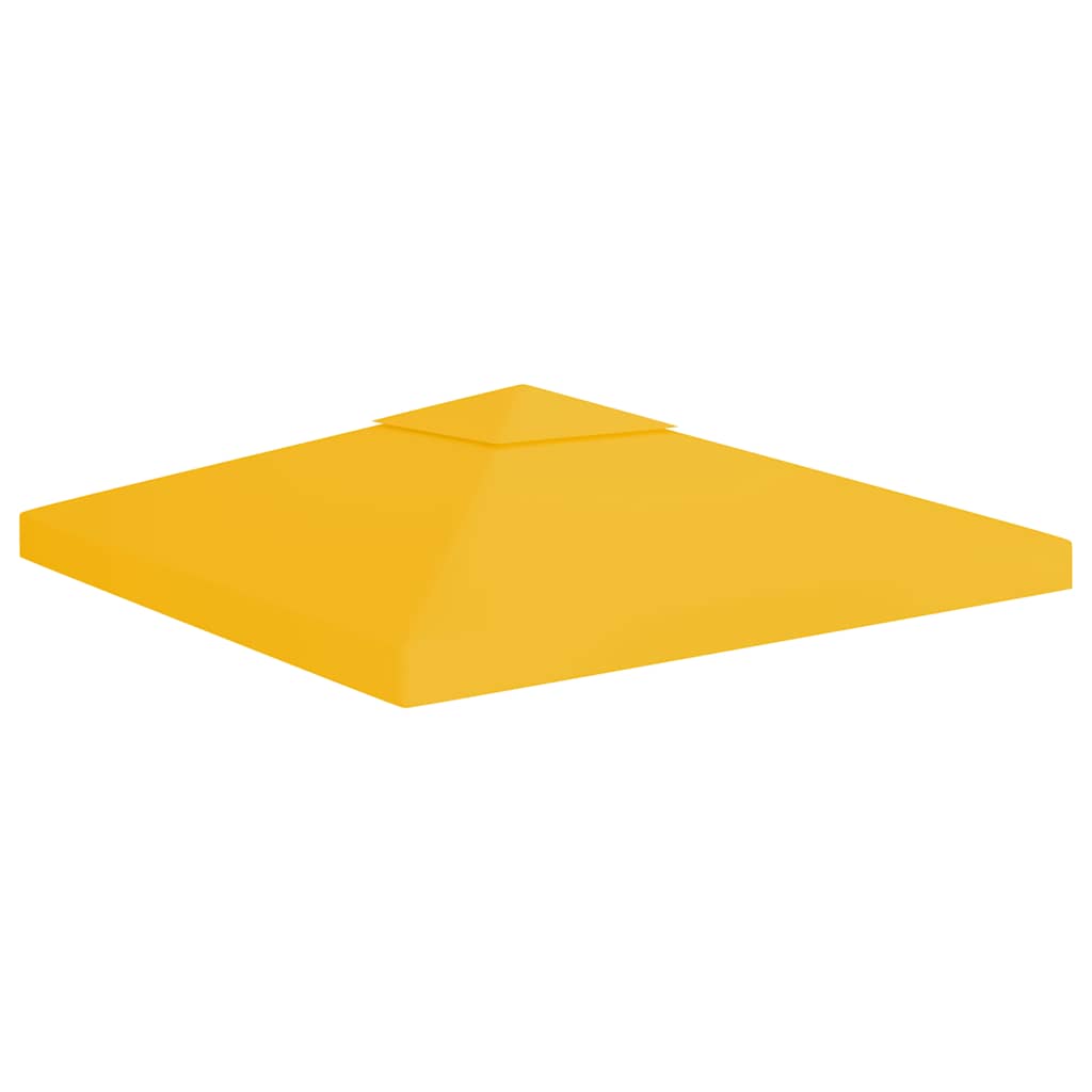 Pavillon-Dachplane mit Kaminabzug 310 g/m² 3x3 m Gelb