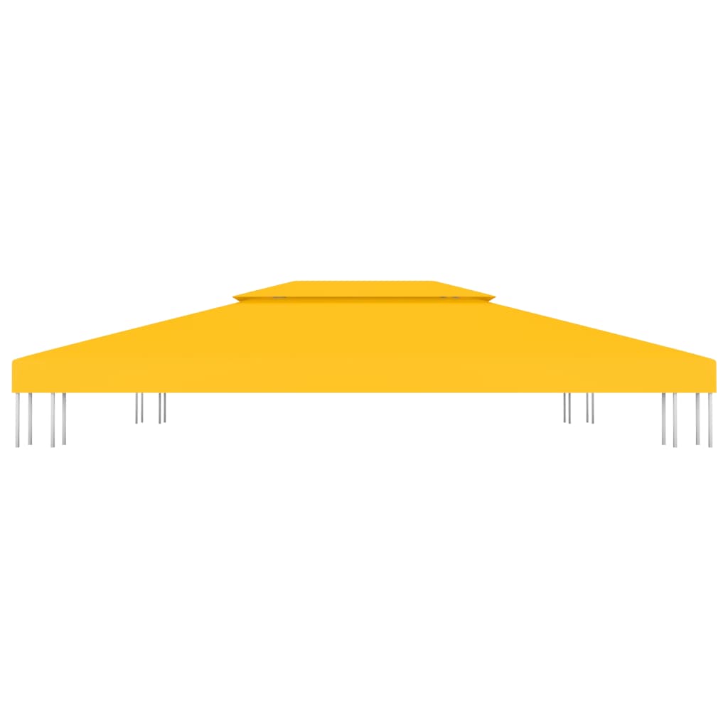 Pavillon-Dachplane mit Kaminabzug 310 g/m² 4x3 m Gelb