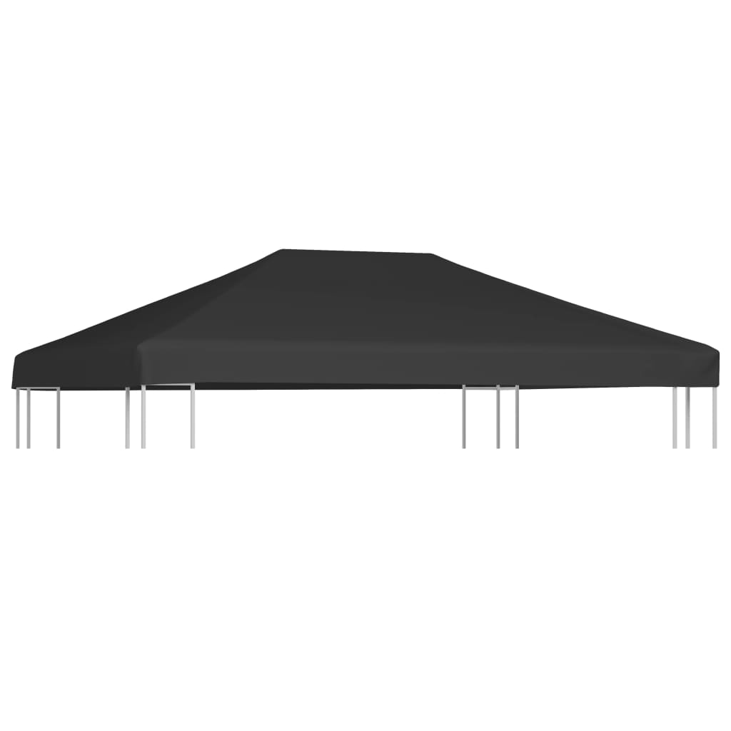 Pavillondach 270 g/m² 4x3 m Schwarz